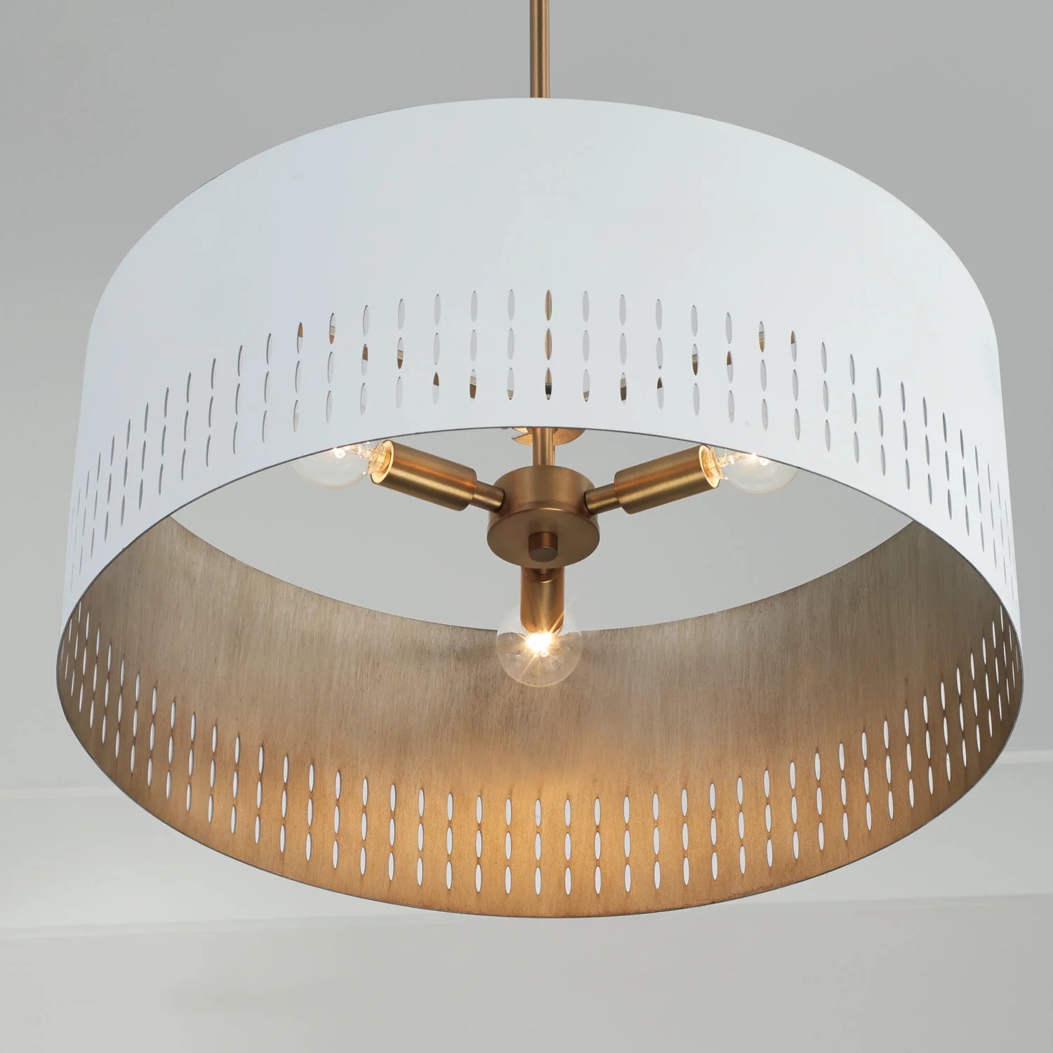 3 Light Pendant In Art Deco Style-8 Inches Tall And 20.25 Inches Wide -Traditional Installation Capital Lighting 350233Aw