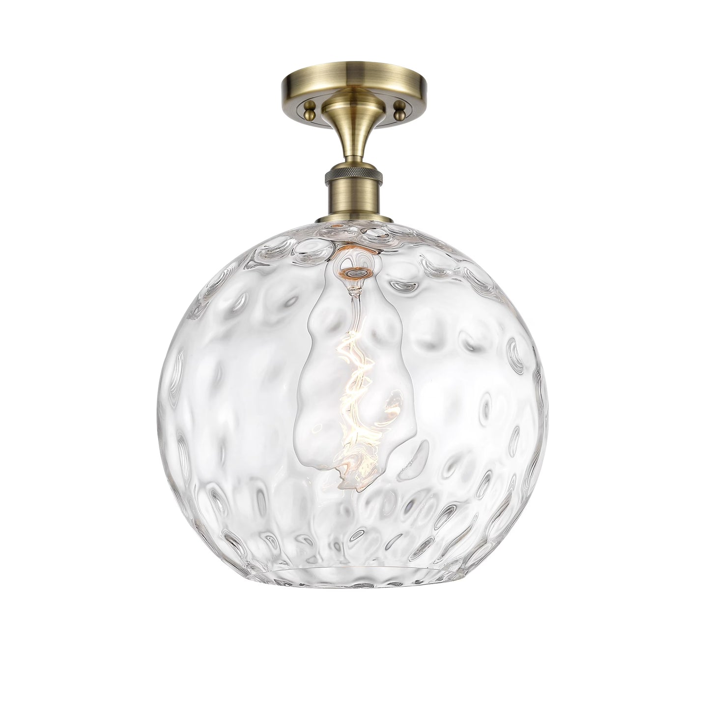 Innovations Lighting 516-1C-17-12 Athens Semi-Flush Athens 12" Wide Semi-Flush Globe