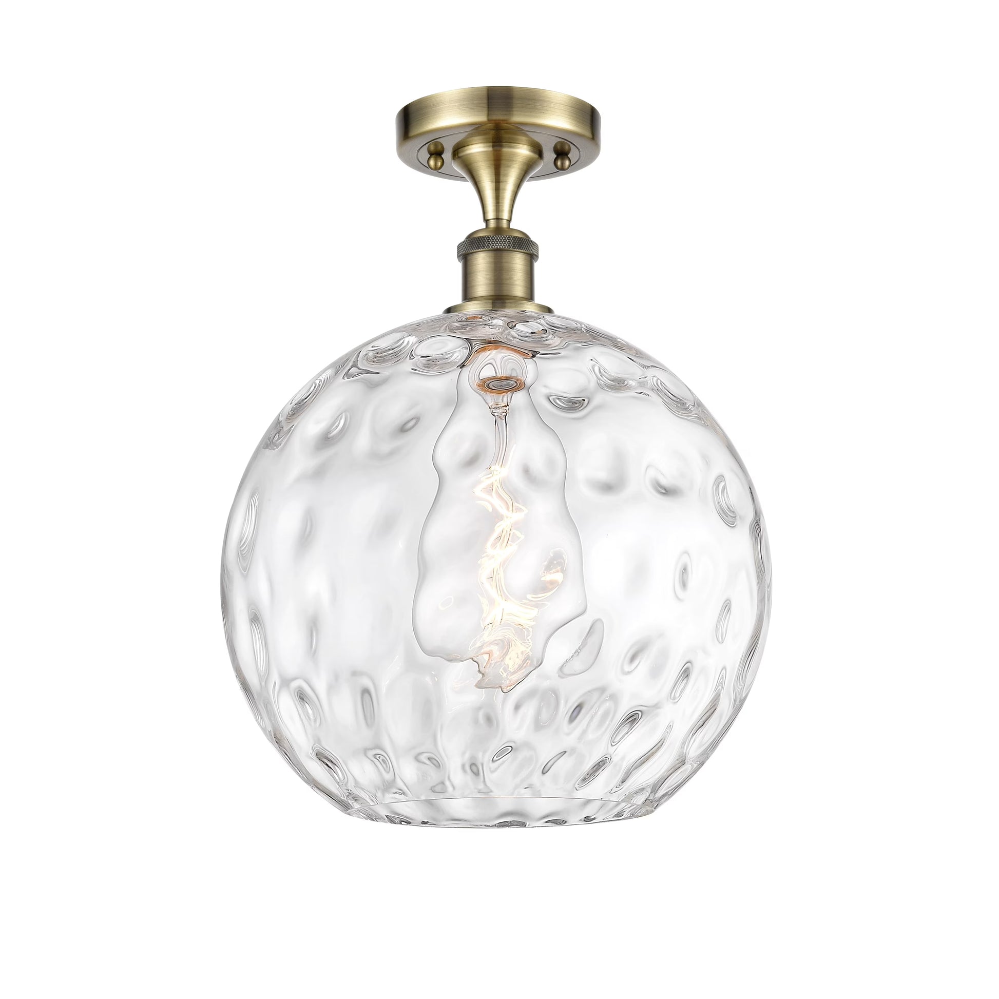 Innovations Lighting 516-1C-17-12 Athens Semi-Flush Athens 12" Wide Semi-Flush Globe