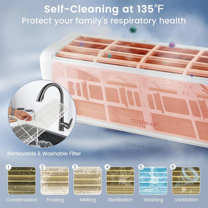 12000BTU Split Air Conditioner, Wall Mount, 21 SEER2, Cooling and Heating, Heating and Frost Protection, Quiet Operation, Energy Efficient, With Remote, Temperature Controls 750 sq. ft.