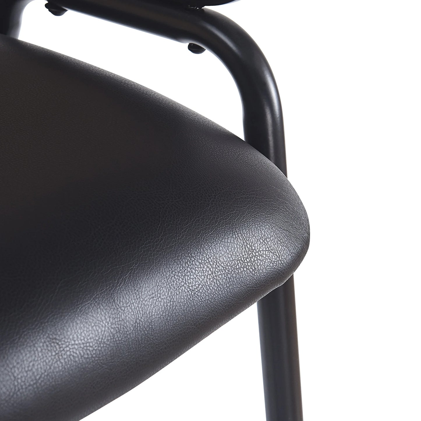 Christopher Knight Home 29.5" PU Upholstered Bar Stool with Woven Rattan Backrest & Iron Frame, Black, Set of 2