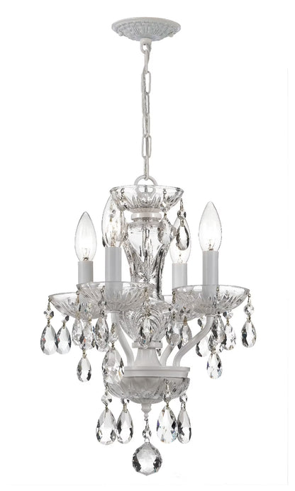 5534-EB-CL-MWP-Crystorama Lighting-Traditional Crystal - 15 Inch 4 Light Chandelier-Hand Cut Crystal Type-English Bronze Finish -Traditional
