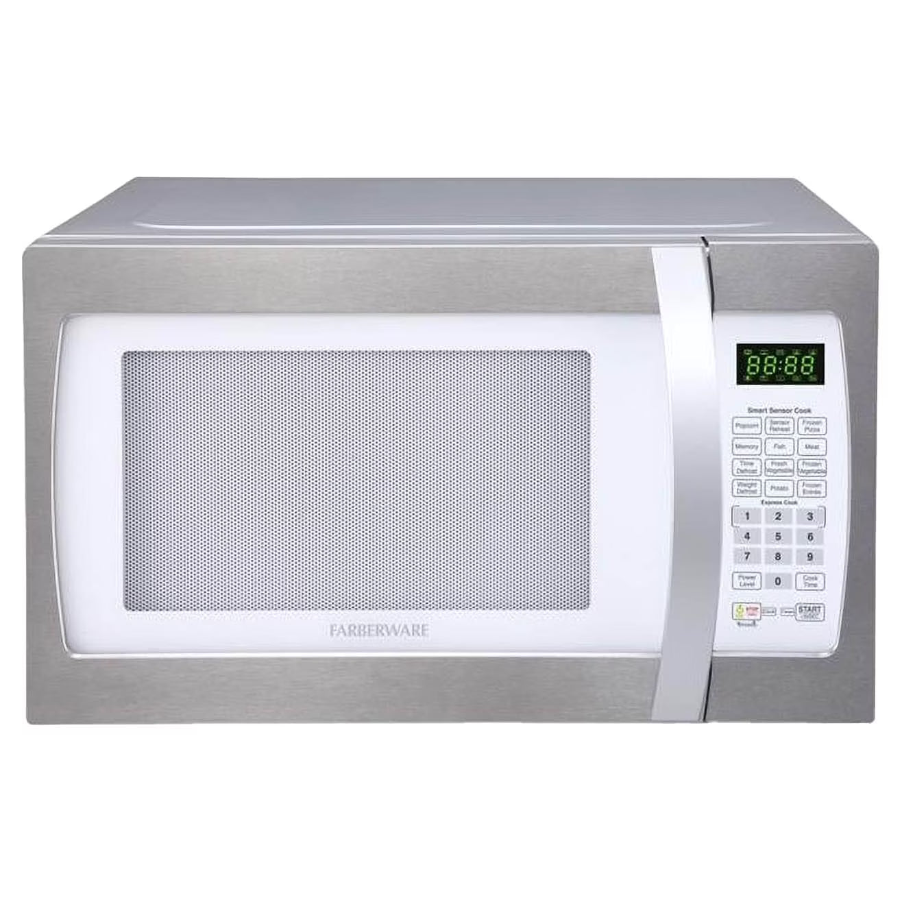 Farberware Smart Sensor Countertop Microwave Oven with LED Lighting & Child Lock, 1.3 Cu Ft