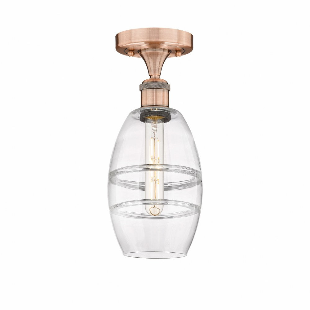 Innovations Lighting - Vaz - 1 Light Semi-Flush Mount In Industrial Style-8.25