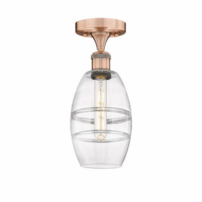 Innovations Lighting - Vaz - 1 Light Semi-Flush Mount In Industrial Style-8.25