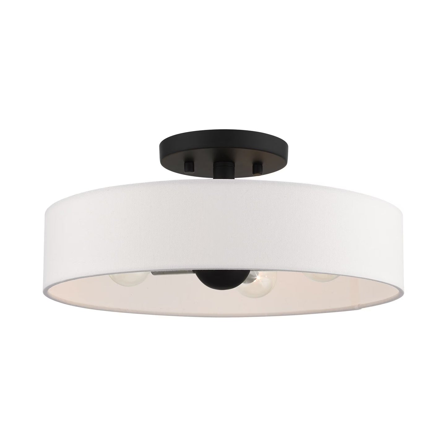 46927-91-Livex Lighting-Venlo - 4 Light Semi-Flush Mount In Timeless Style-6 Inches Tall and 14 Inches Wide-Brushed Nickel Finish