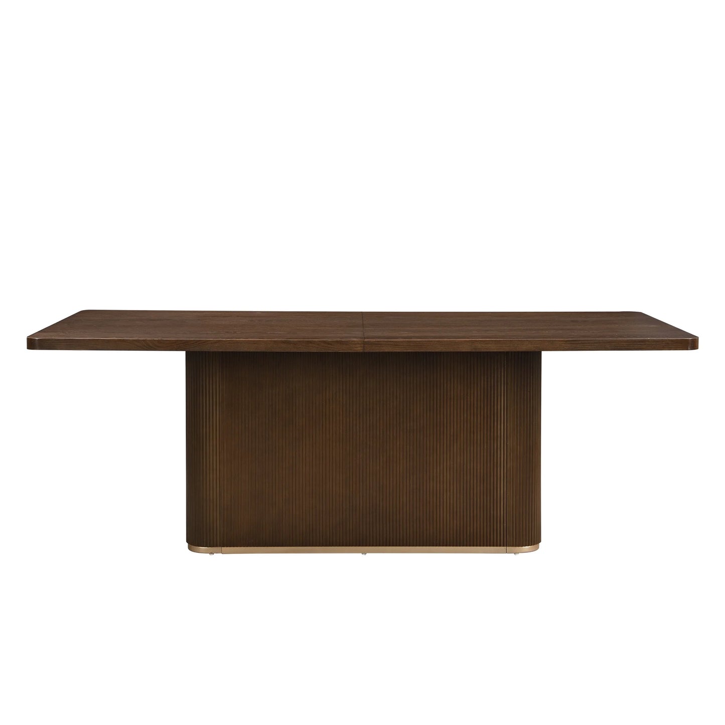 Christopher Knight Home 84" Rectangular Wood Dining Table for 6-8 people with Solid Pillar Base, Walnut