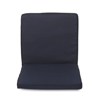 Christopher Knight Home Coesse Outdoor Water Resistant Fabric Club Chair Cushions (Set of 4) by Navy Blue