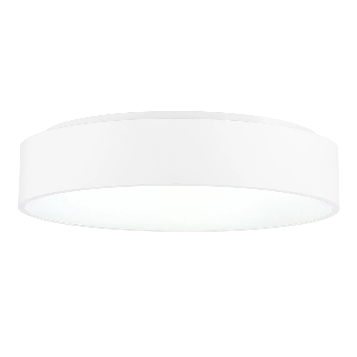 CWI Lighting Arenal Drum Shade Metal LED Flush Mount Light in White