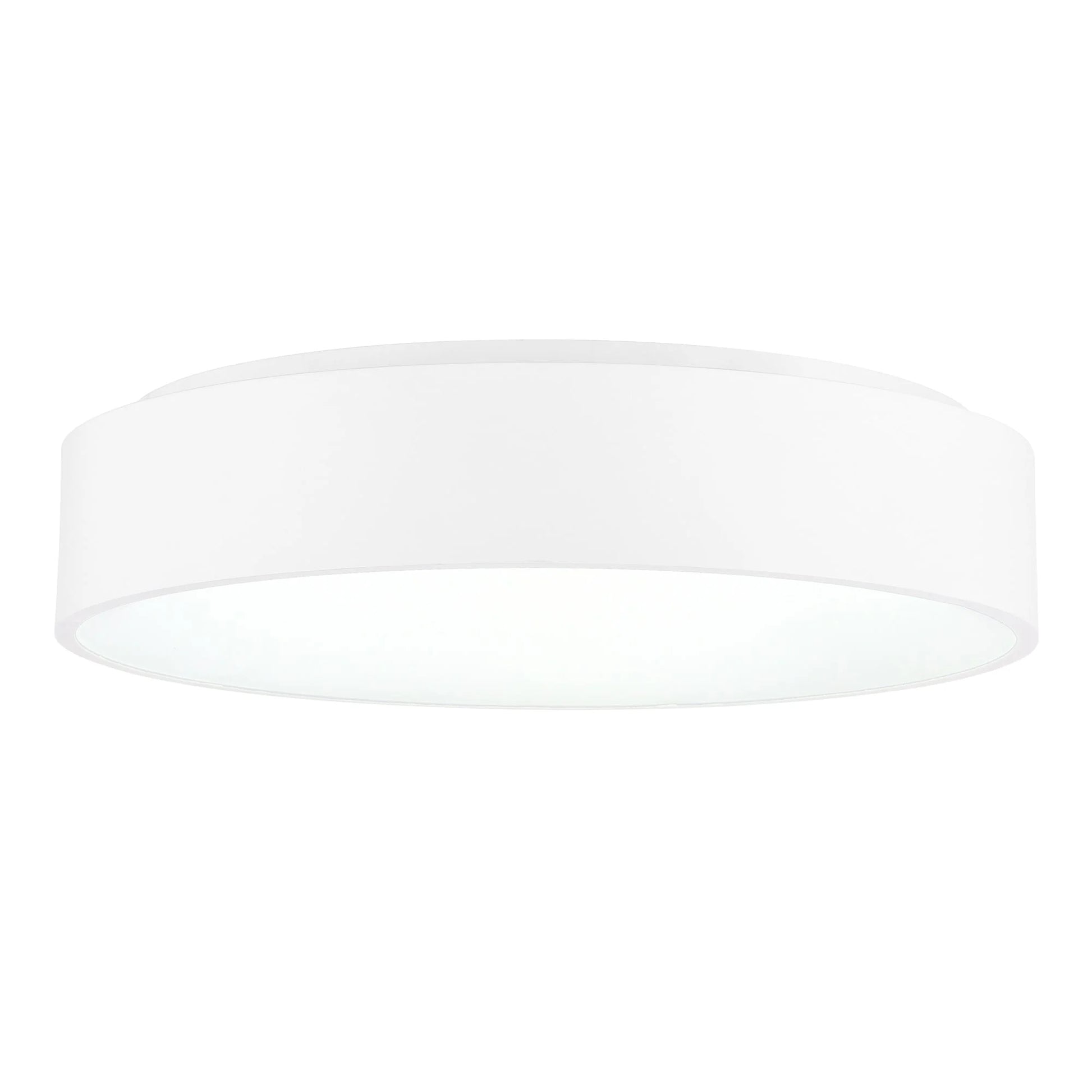CWI Lighting Arenal Drum Shade Metal LED Flush Mount Light in White