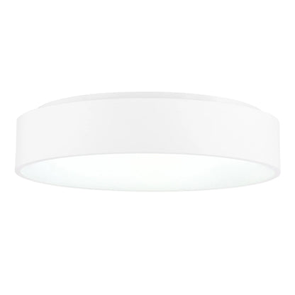 CWI Lighting Arenal Drum Shade Metal LED Flush Mount Light in White