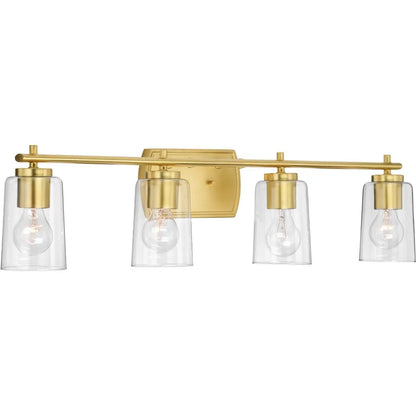 P300157-009-Progress Lighting-Adley - 4 Light - Cylinder Shade in New Traditional and Transitional and Traditional style - 32 Inches wide by 7.63