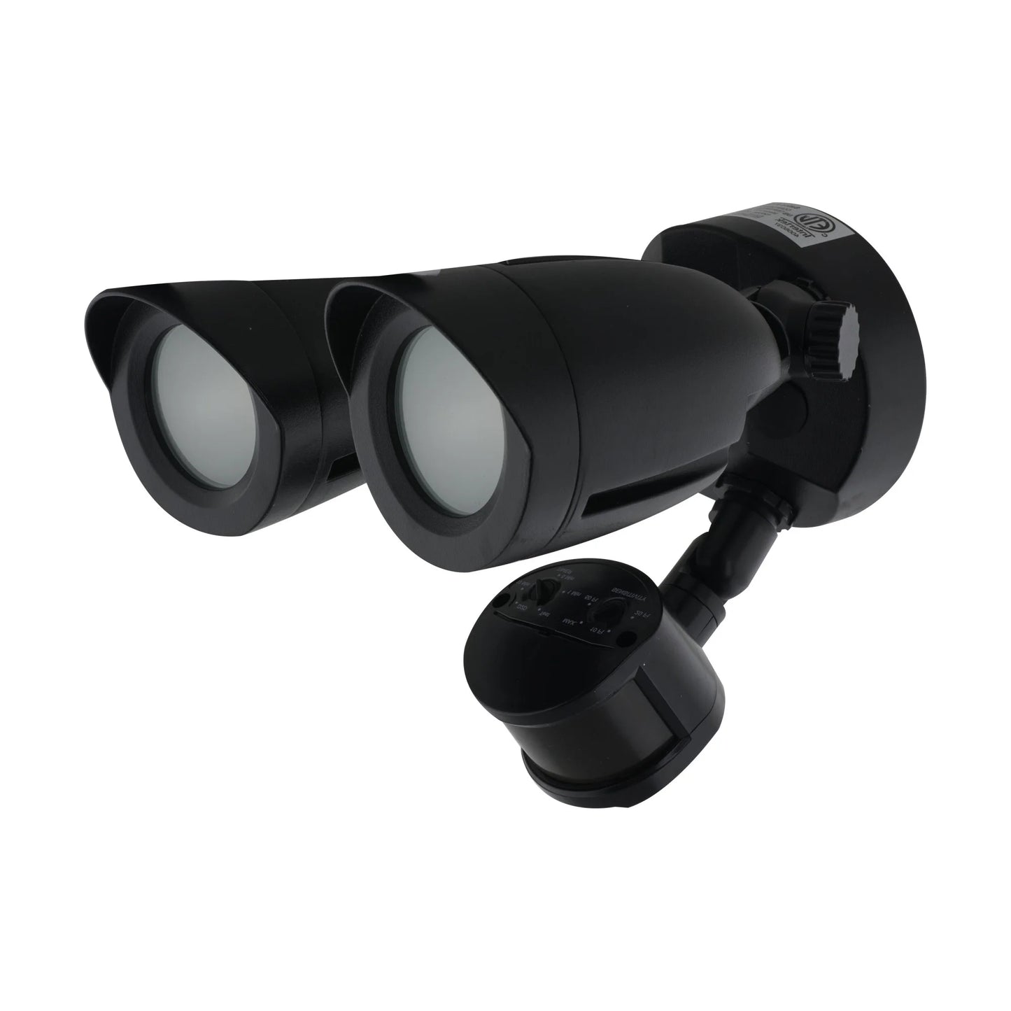 Nuvo Lighting LED Security Light Dual Head With Motion Sensor Black Finish 3000K