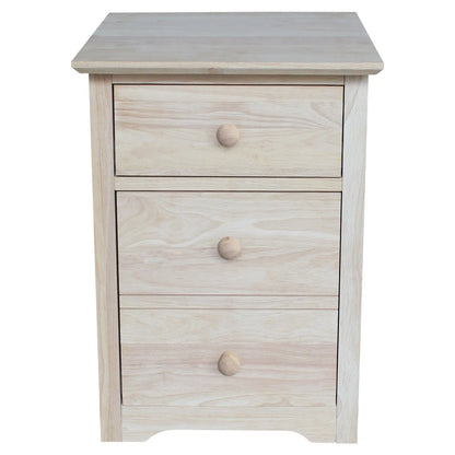 International Concepts 2 Drawer File Cabinet with Wood Hardware