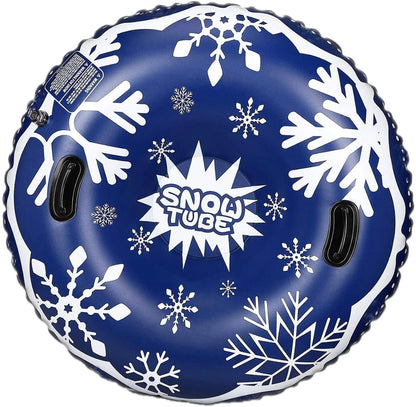 Snow Tube - Winter Saving LONGRV 47 In. Snow Sled, Inflatable Snow Tubes for Sledding Kids, Tubes for Floating with 2 Handles, Snow Sled for Adults and Children for Christmas