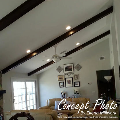8"W x 8"H x 10'L 2-Sided (L-beam) Riverwood Endurathane Faux Wood Ceiling Beam, Honey Dew