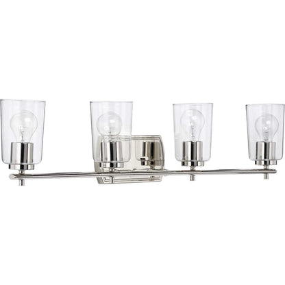 P300157-009-Progress Lighting-Adley - 4 Light - Cylinder Shade in New Traditional and Transitional and Traditional style - 32 Inches wide by 7.63