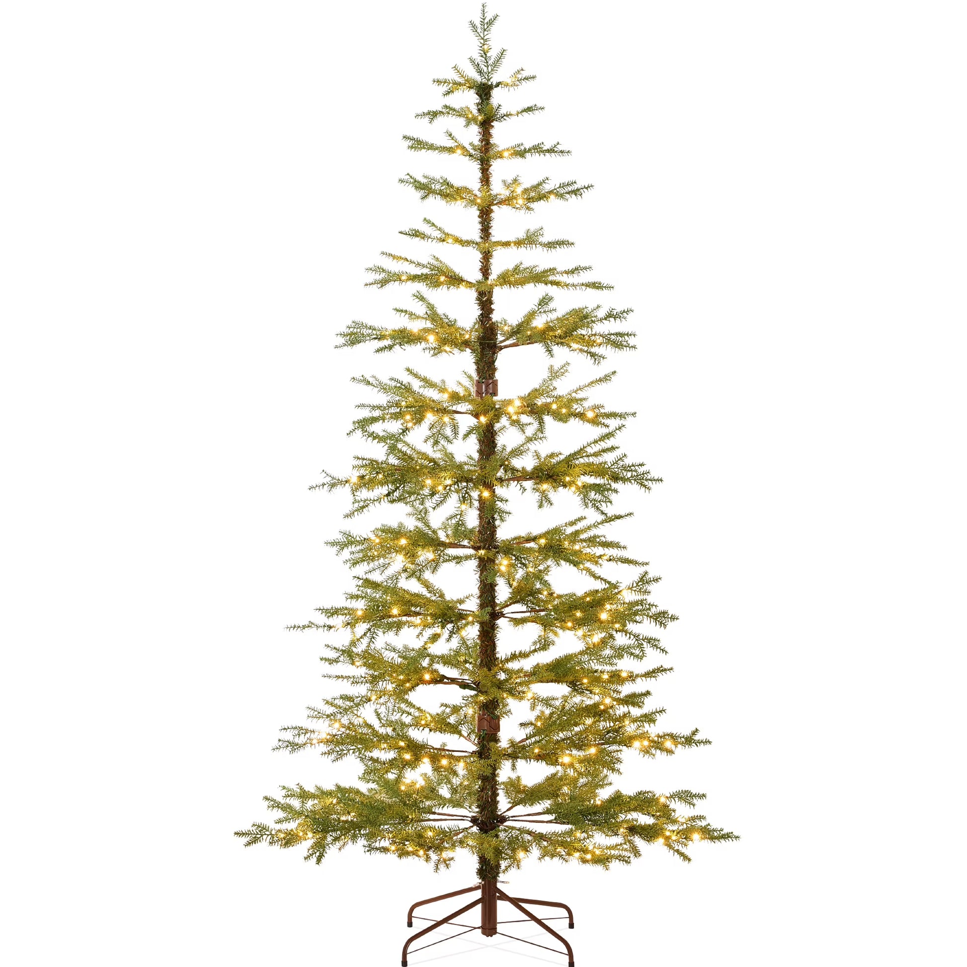 Best Choice Products 4.5ft Pre-Lit Sparse Christmas Tree w/100 2-in-1 LED Lights, Cordless Connection, Metal Stand