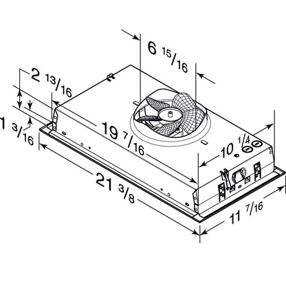Broan 21",300 CFM,Power Pack Insert,2 Speed,LED Lighting