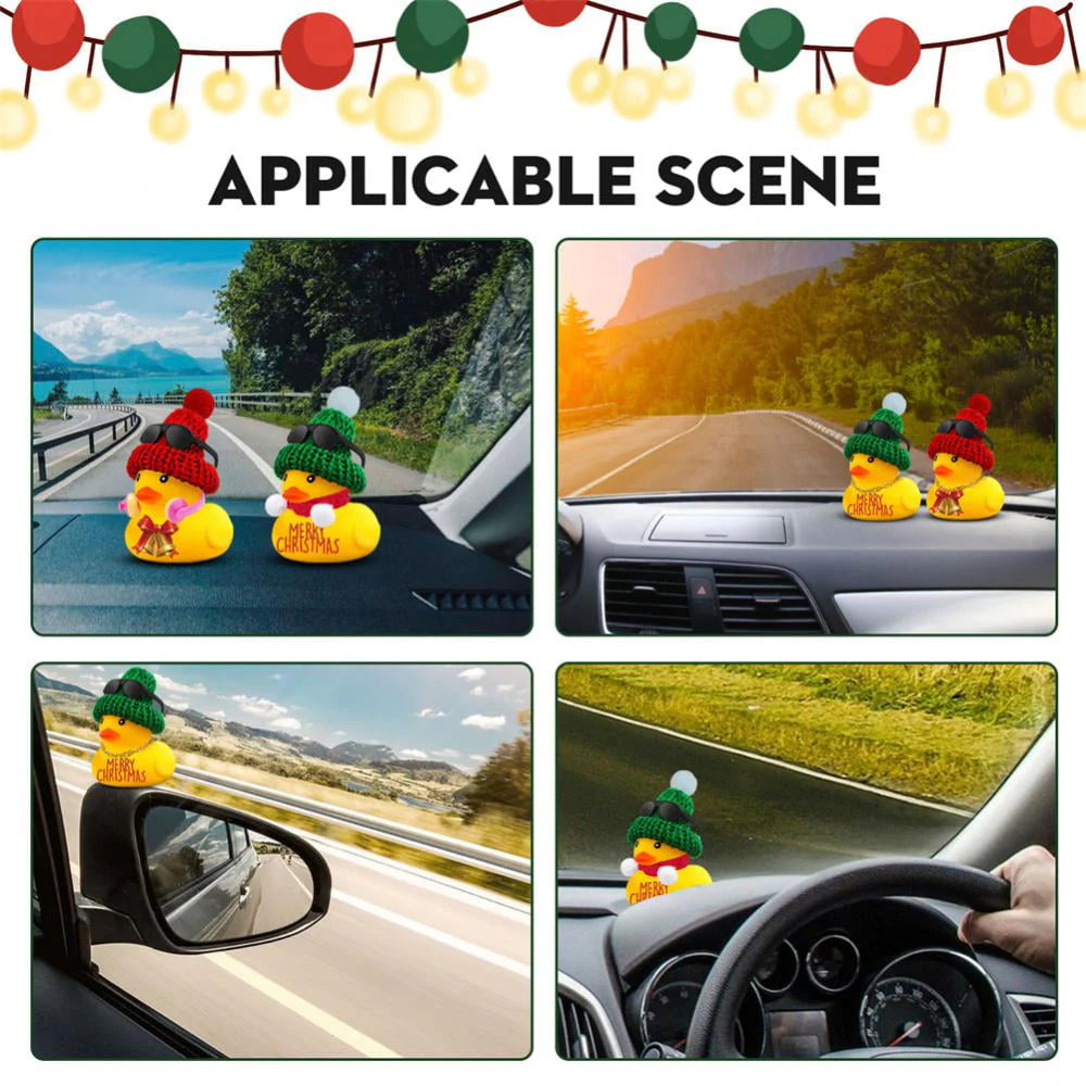 Auto Interior Dashboard Car Dashboard Decorative Cute Cool Christmas Automobile Rubber Duck Easy To Install Car Decoration Items