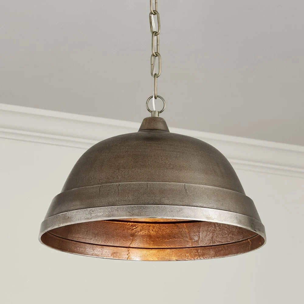 18 Inch 1 Light Pendant In Urban/Industrial Style 11.5 High By 18 Wide-Oxidized Brass Finish -Traditional Installation Capital Lighting 330311Xb