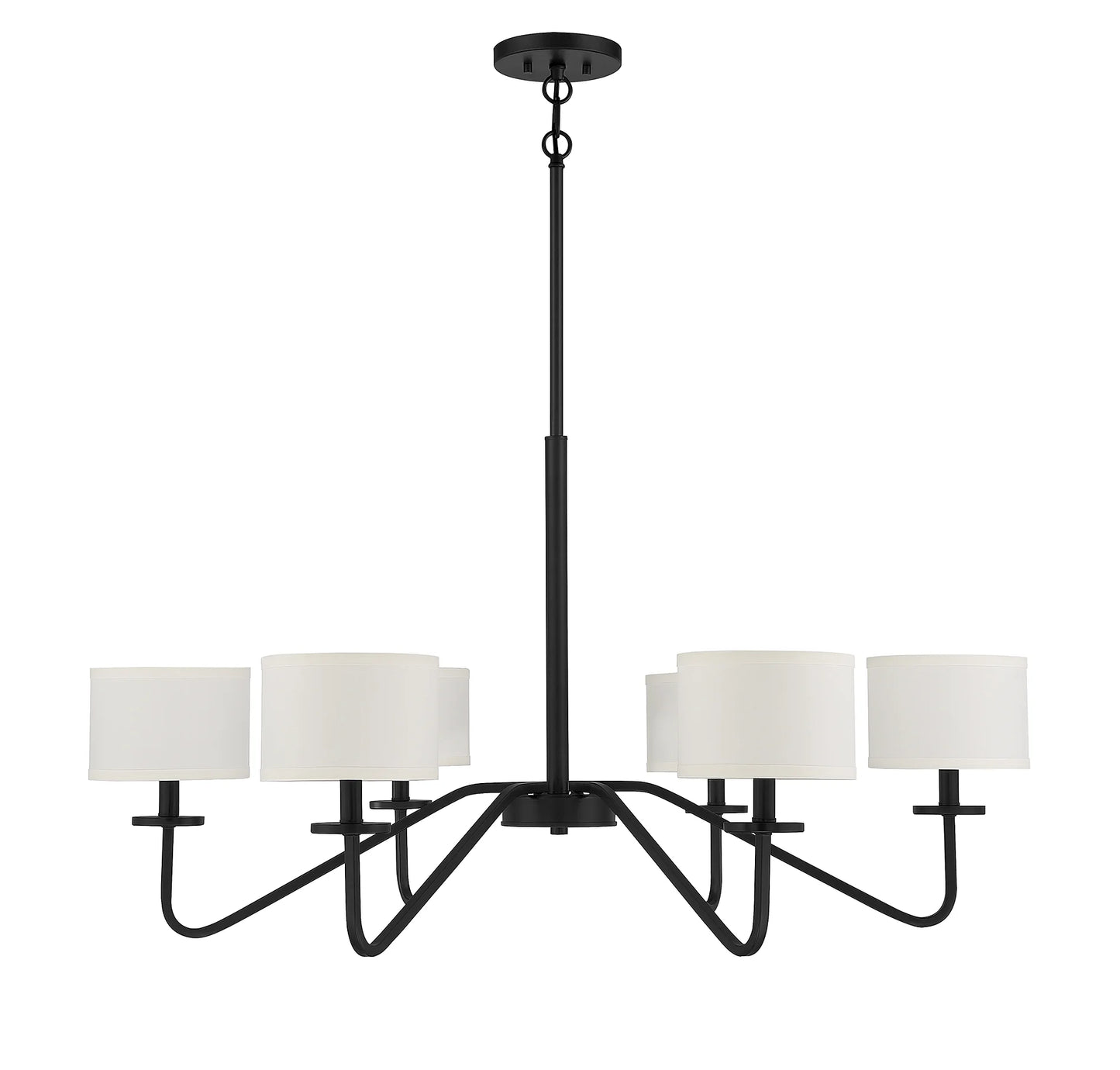 Trade Winds Lighting 6-Light Chandelier In Matte Black
