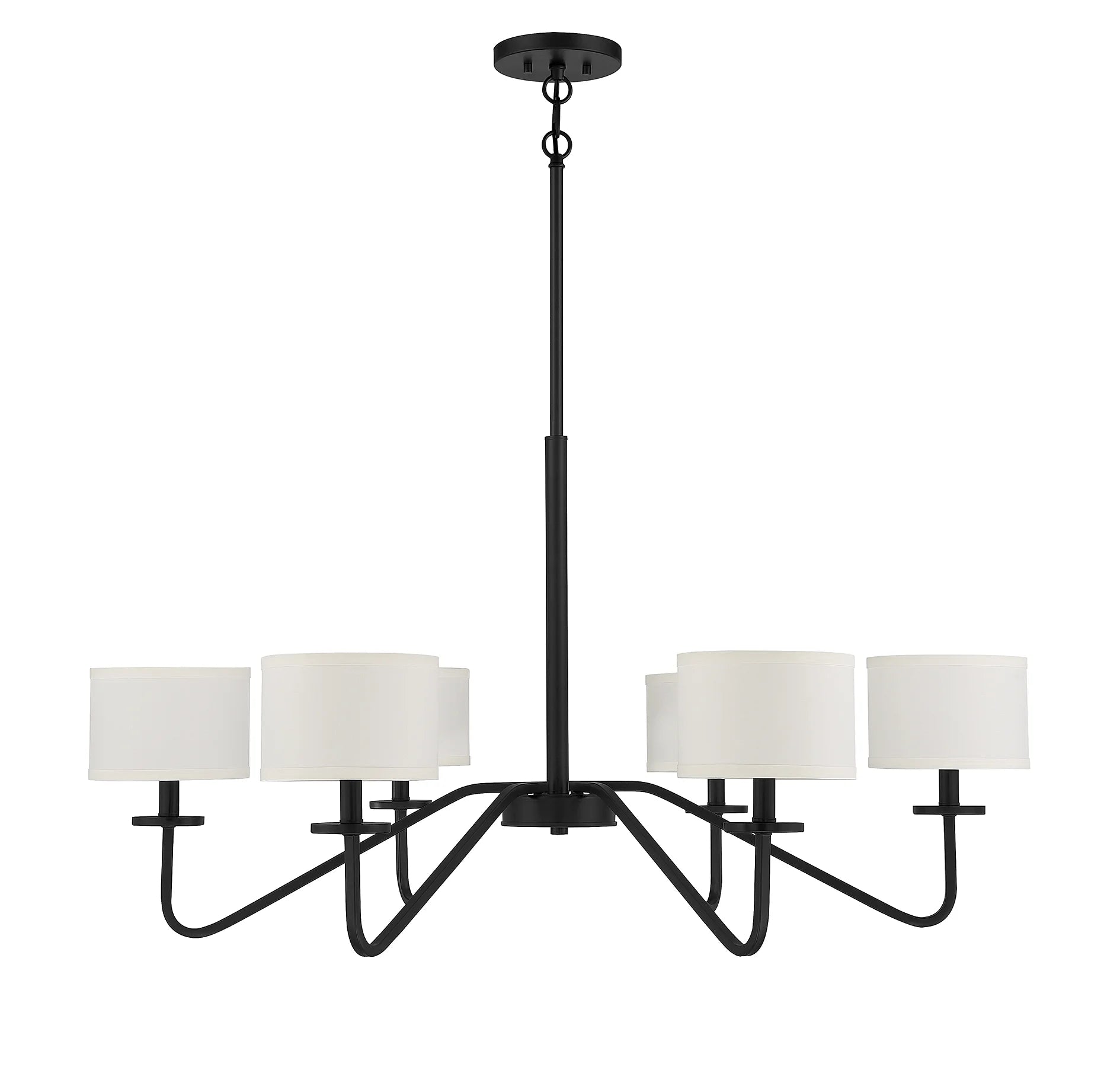 Trade Winds Lighting 6-Light Chandelier In Matte Black