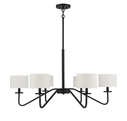 Trade Winds Lighting 6-Light Chandelier In Matte Black