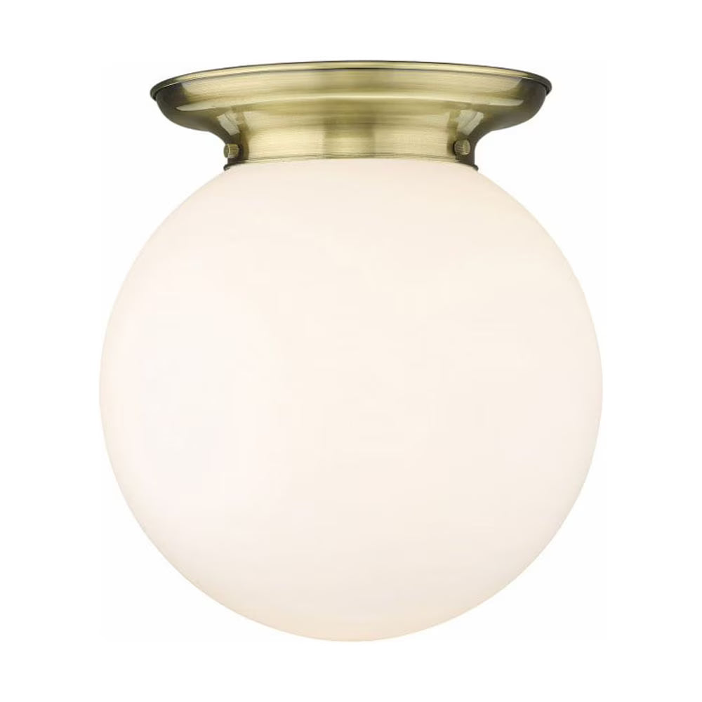 221-1F-PN-G202-14-Innovations Lighting-Beacon - 1 Light Flush Mount In Traditional Style-15.25 Inches Tall and 14 Inches Wide-Polished Nickel