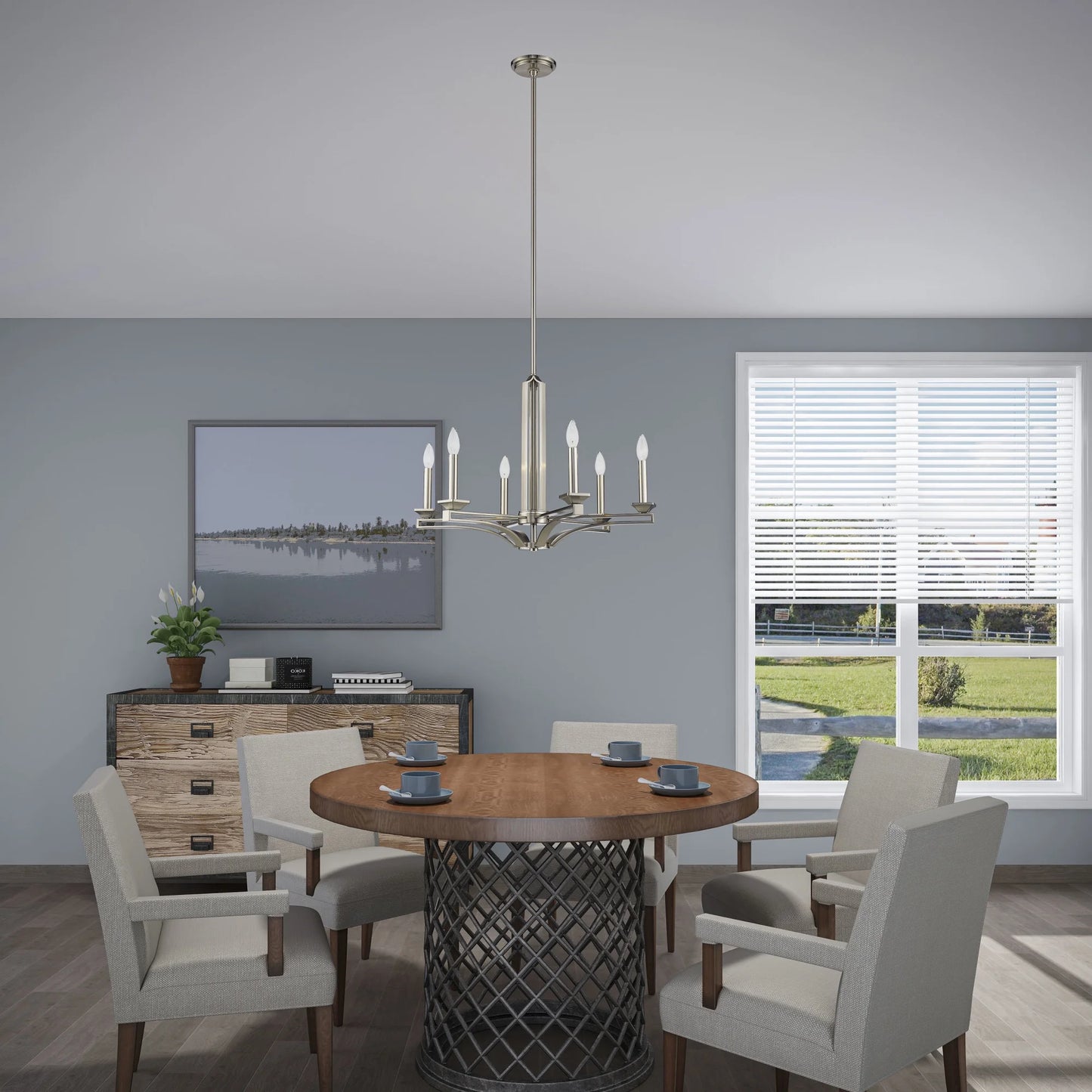 Livex Lighting Trumbull 6 Light Chandelier in Antique Brass