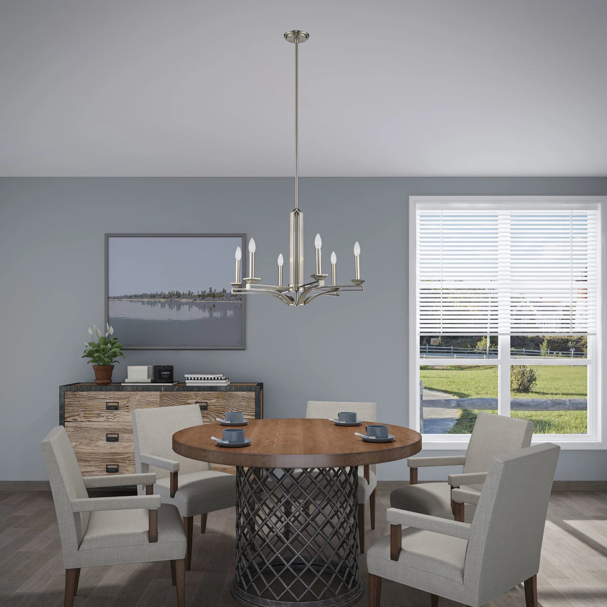 Livex Lighting Trumbull 6 Light Chandelier in Antique Brass