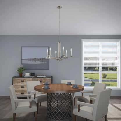 Livex Lighting Trumbull 6 Light Chandelier in Antique Brass