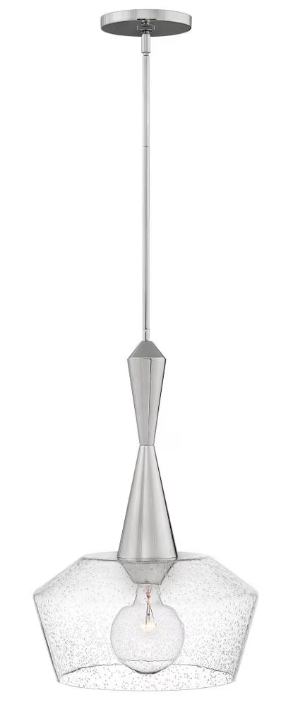 1 Light Medium Pendant In Mid-Century Modern Style 15 Inches Wide By 23 Inches High-Polished Nickel Finish Hinkley Lighting 4115Pn