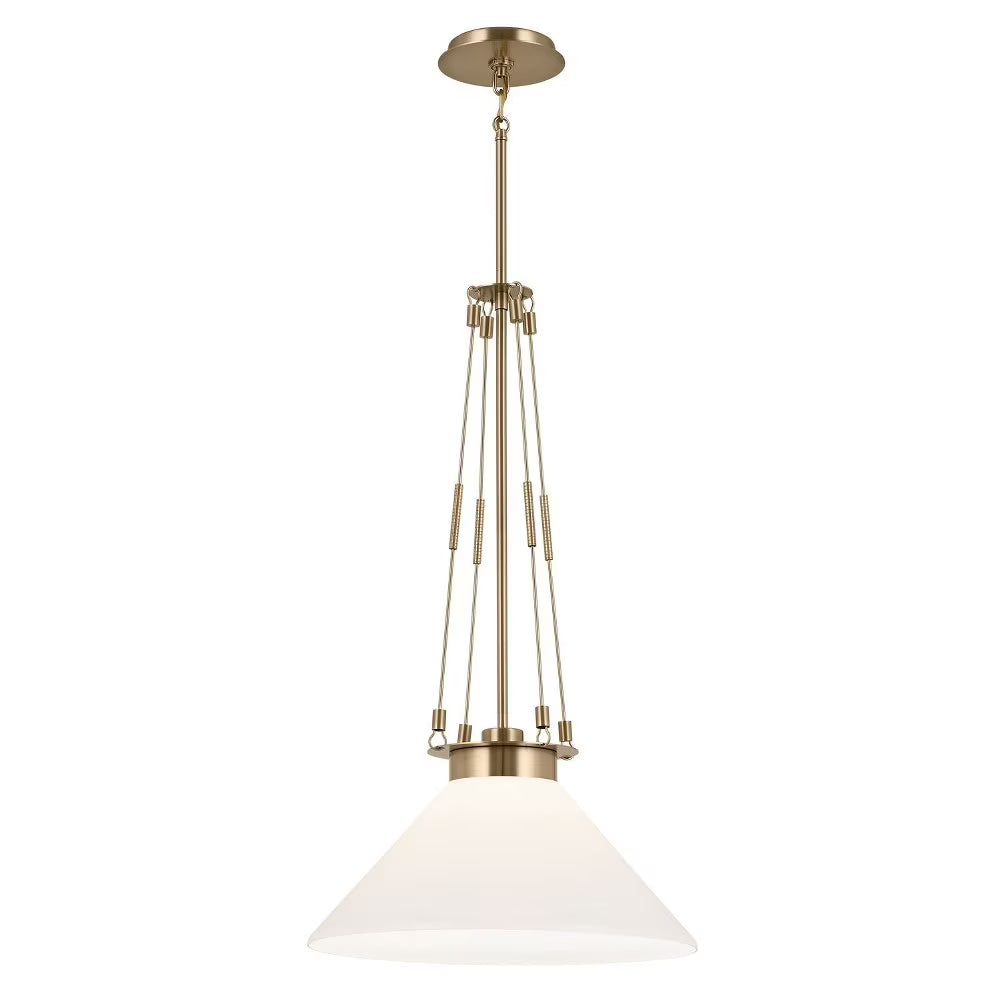 52581BK-Kichler Lighting-Albers - 1 Light Pendant-31.25 Inches Tall and 18.25 Inches Wide-Black Finish -Traditional Installation