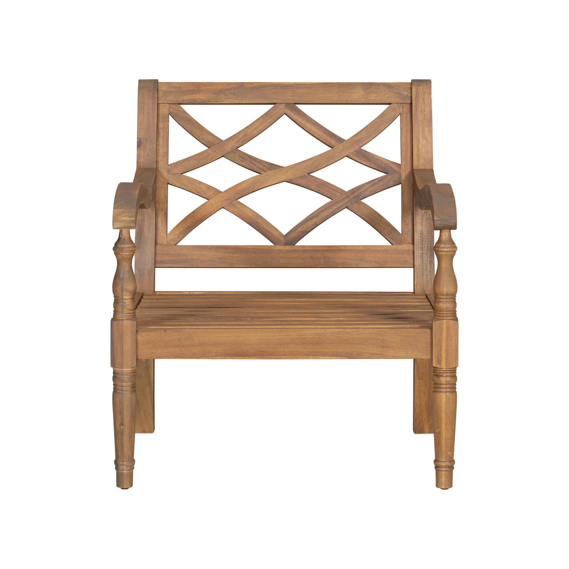 Christopher Knight Home Classic Carved Outdoor Lounge Chair with Cushions, Solid Wood Frame, Beige