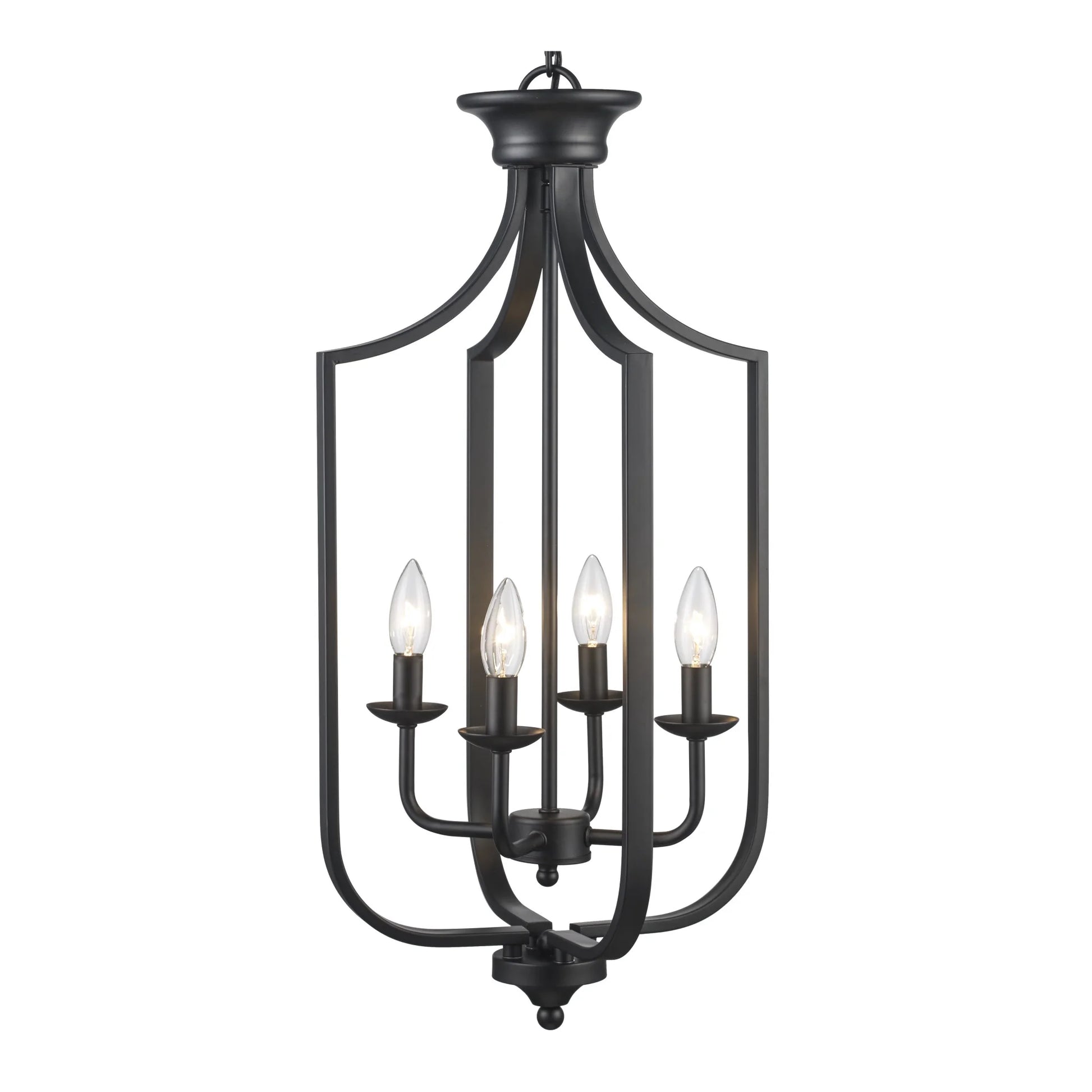 Trans Globe Lighting 11215 Hillcrest 4 Light 14" Wide Pendant - Black