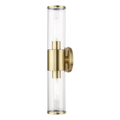 Livex Lighting Banca 2-Light Metal & Glass ADA Vanity Sconce in Polished Chrome