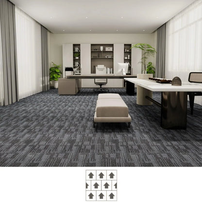 Fas Home Carpet Floor Tiles 24? x 24? Commercial Carpet Squares 18 Pcs Peel and Stick Non-Slip Office Soft Tiles DIY Installation for Living Room Bedroom Study Hotel, Dark Gray