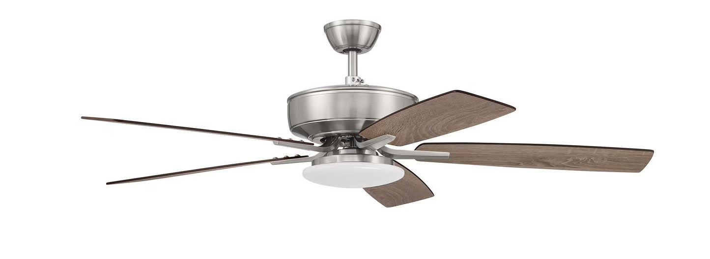 P112SB5-52BWNFB-Craftmade Lighting-Pro Plus 112 Series - 52 Inch 5 Blade Ceiling Fan with Low Profile Light Kit