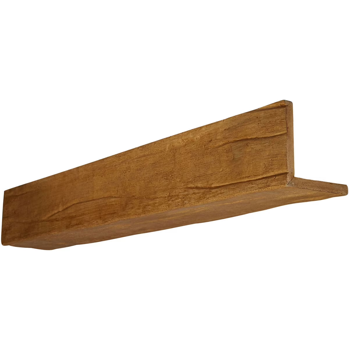 8"W x 8"H x 10'L 2-Sided (L-beam) Riverwood Endurathane Faux Wood Ceiling Beam, Honey Dew