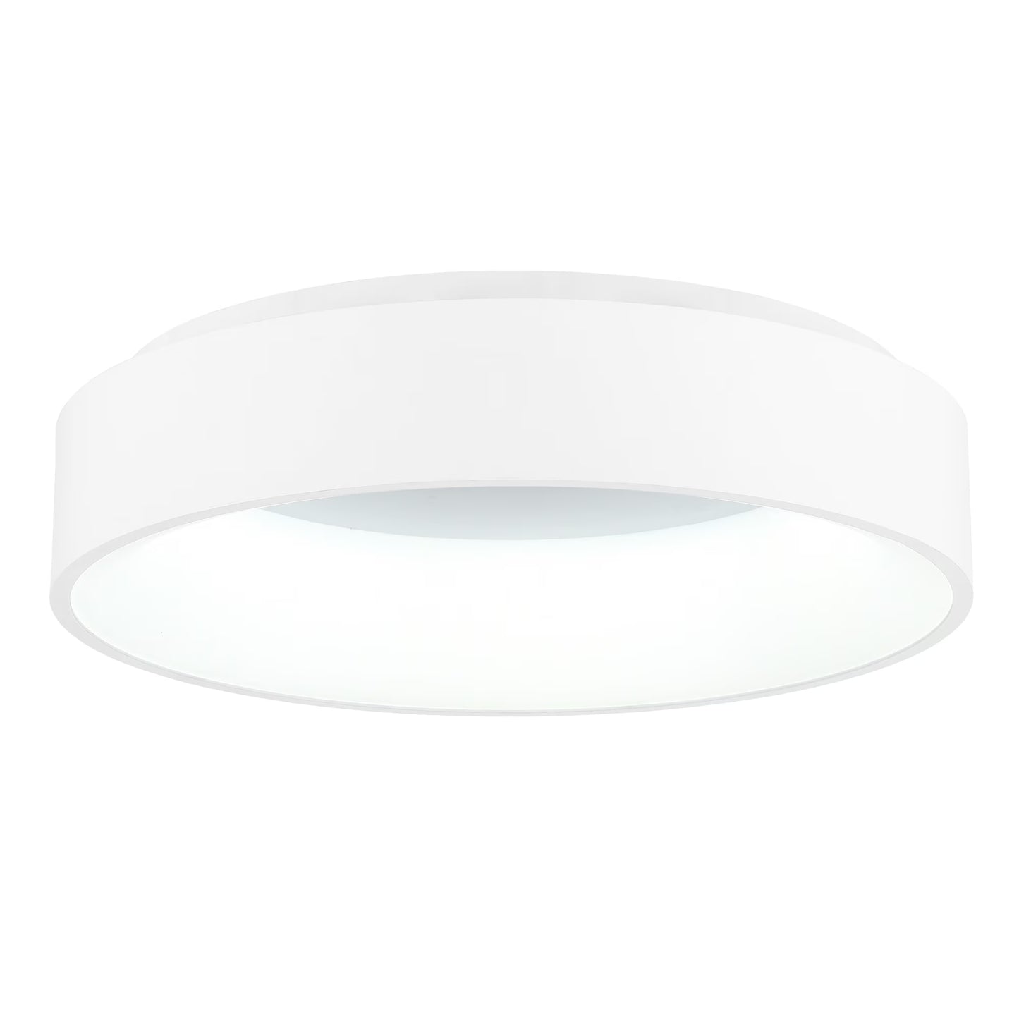 CWI Lighting Arenal Drum Shade Metal LED Flush Mount Light in White