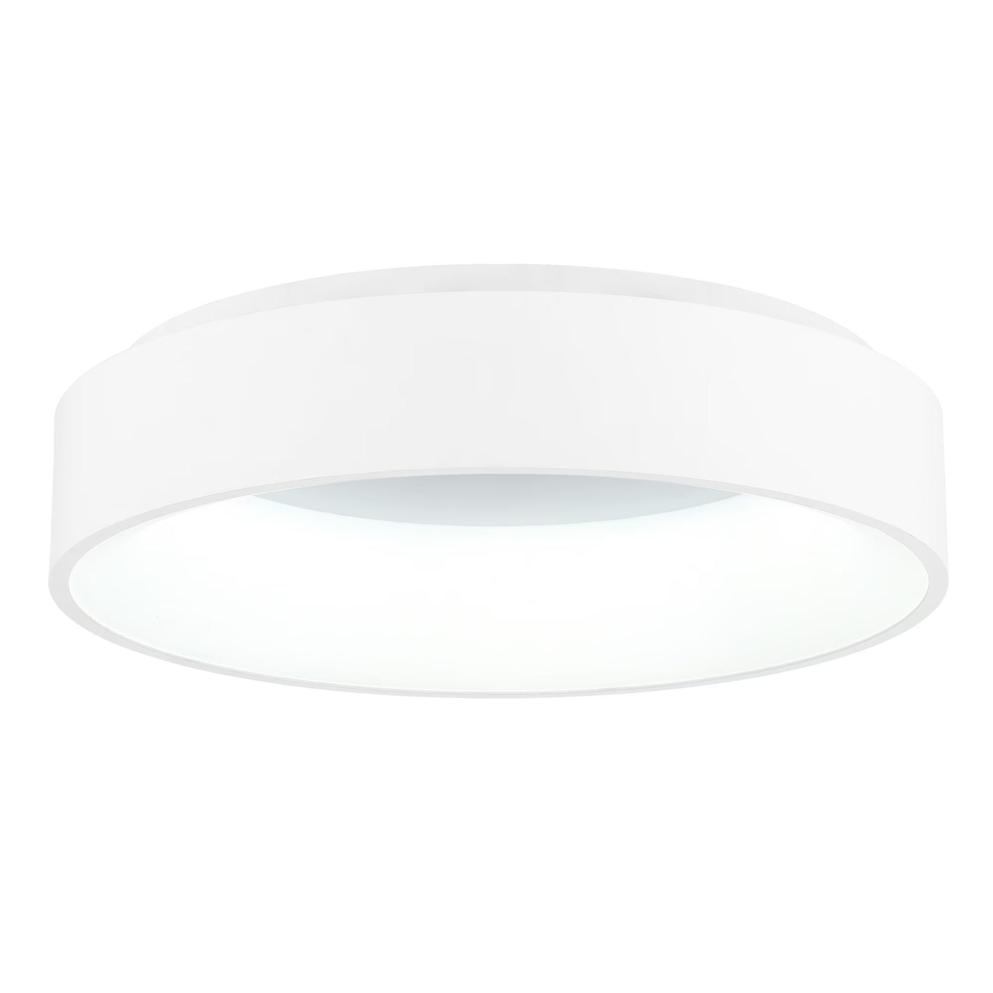 CWI Lighting Arenal Drum Shade Metal LED Flush Mount Light in White