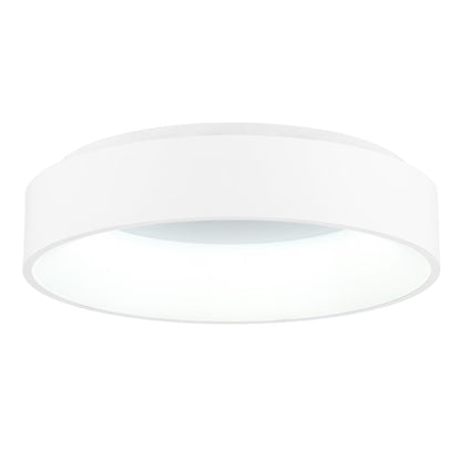 CWI Lighting Arenal Drum Shade Metal LED Flush Mount Light in White