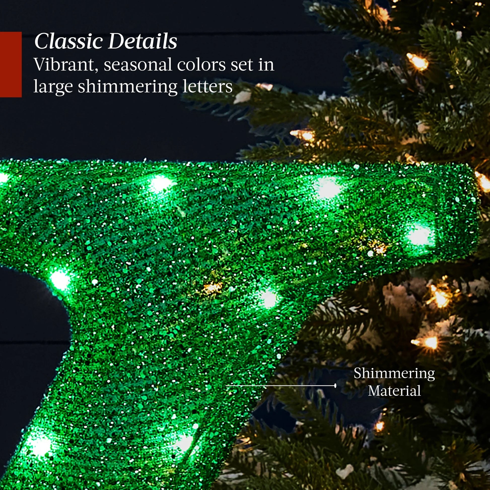 Best Choice Products 32in 3-Piece 3D Lighted Christmas JOY Yard Decoration w/150 LED Lights, Stakes - Red/Gold/Green