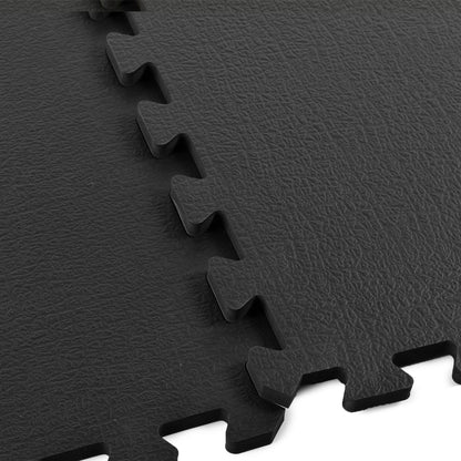 Greatmats Sport Plus Designer 10 mm Interlocking High Density Foam Tiles Black 25 Pack 2 ft. x 2 ft.