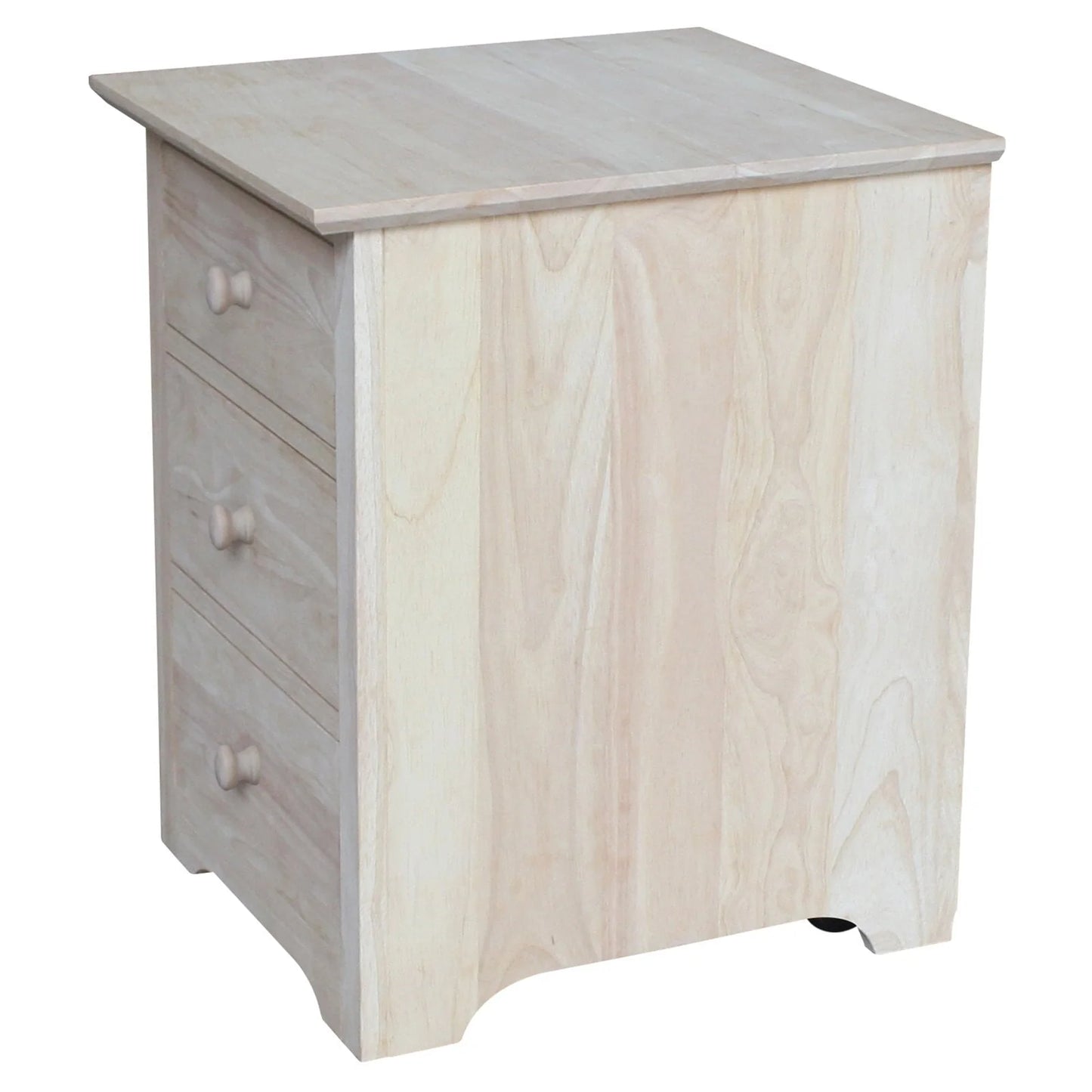 International Concepts 2 Drawer File Cabinet with Wood Hardware