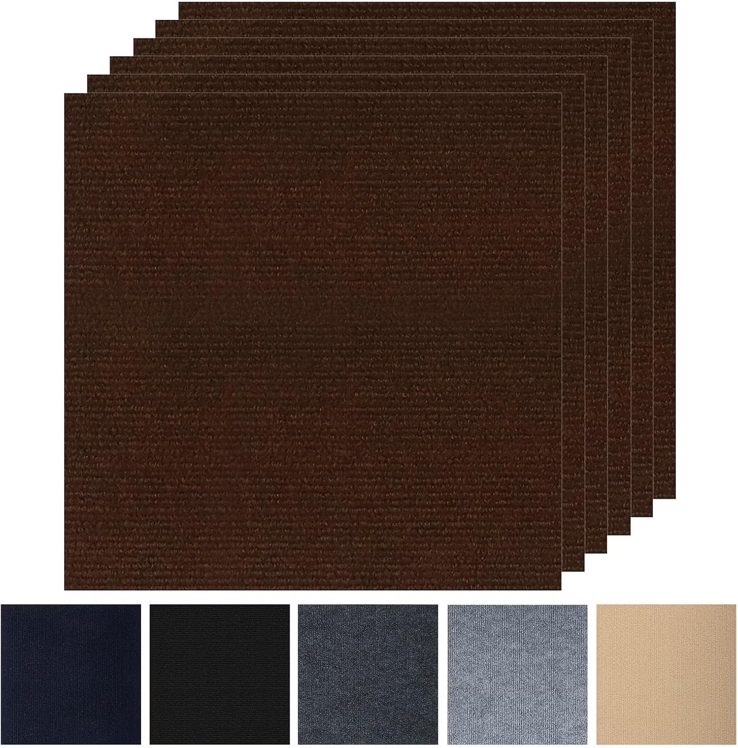 Peel and Stick Carpet Squares 24" x 24", Self Adhesive Non-Slip Carpet Tiles, Peel and Stick Soft Padded Carpet Tiles for Kitchen Bedrooms Indoor Outdoor(10 Tiles/40 sq ft)