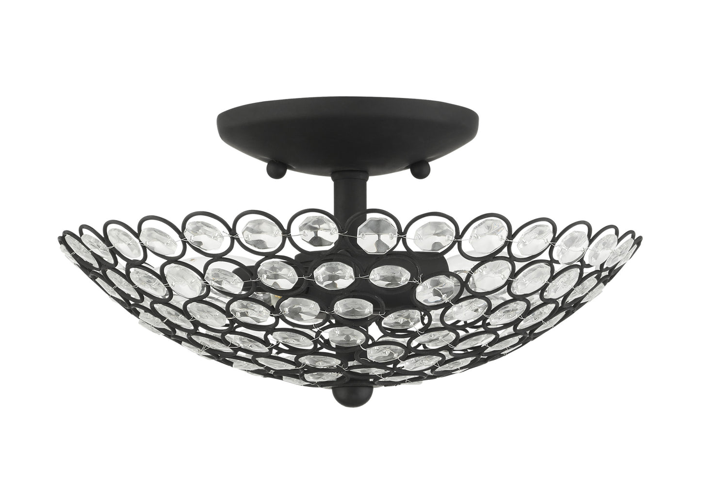 Livex Lighting - Cassandra - 2 Light Semi-Flush Mount in Glam Style - 11 Inches
