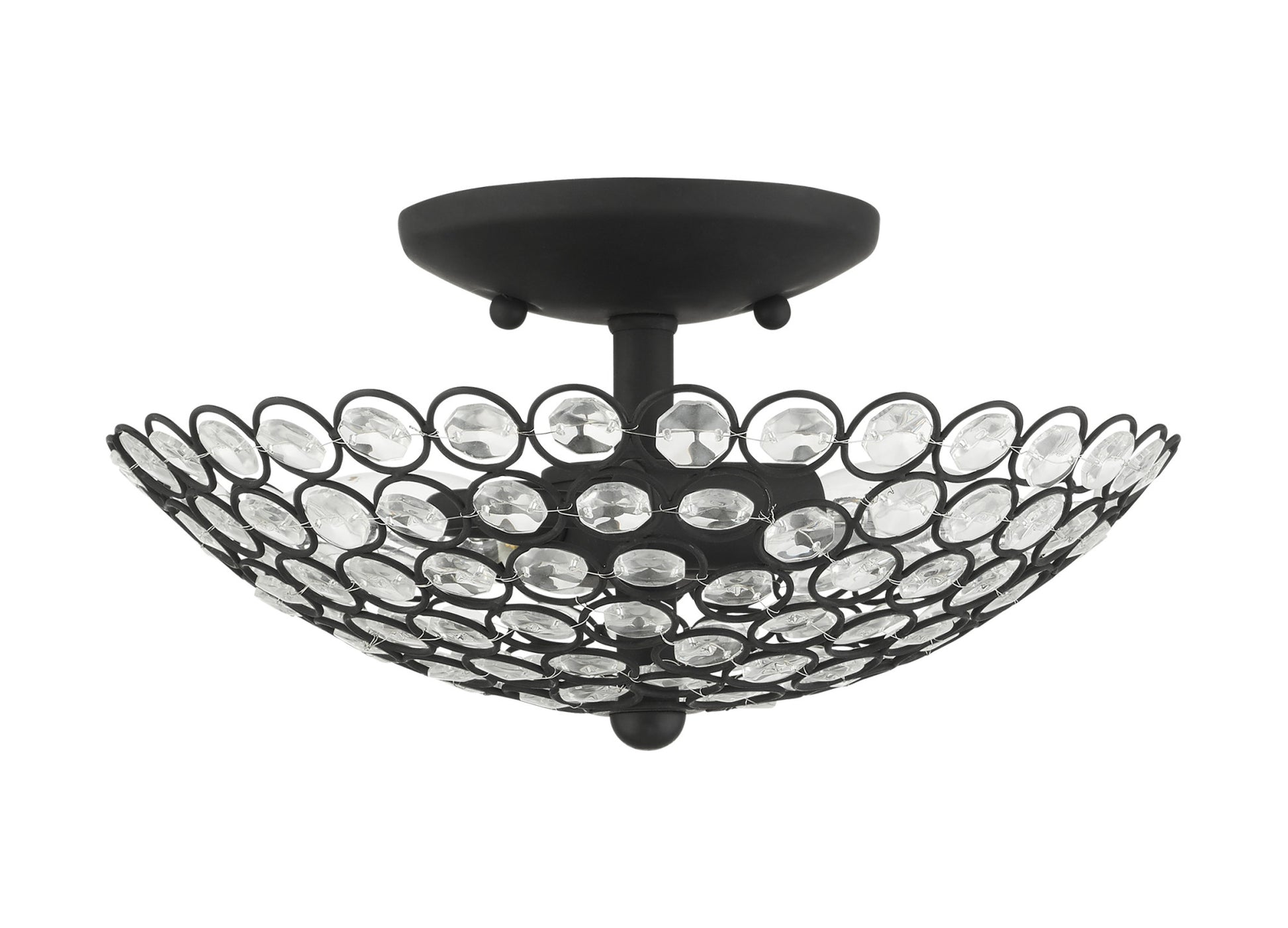 Livex Lighting - Cassandra - 2 Light Semi-Flush Mount in Glam Style - 11 Inches