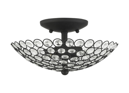 Livex Lighting - Cassandra - 2 Light Semi-Flush Mount in Glam Style - 11 Inches